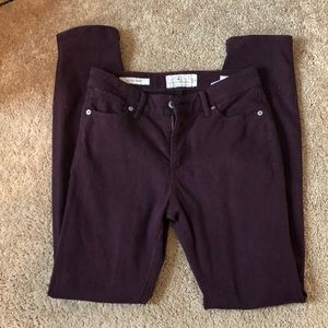 Lucky Brand Maroon Hayden legging jean